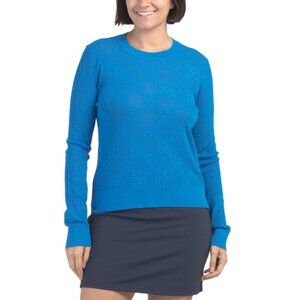 G/FORE Onyx Pointelle Crew Neck Sweater